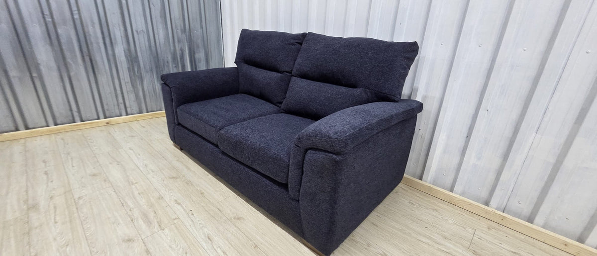 Next Hayden Navy Tweedy Chenille 2 Seater Small Sofa