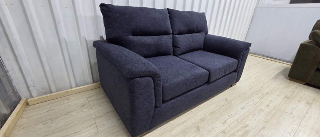 Next Hayden Navy Tweedy Chenille 2 Seater Small Sofa