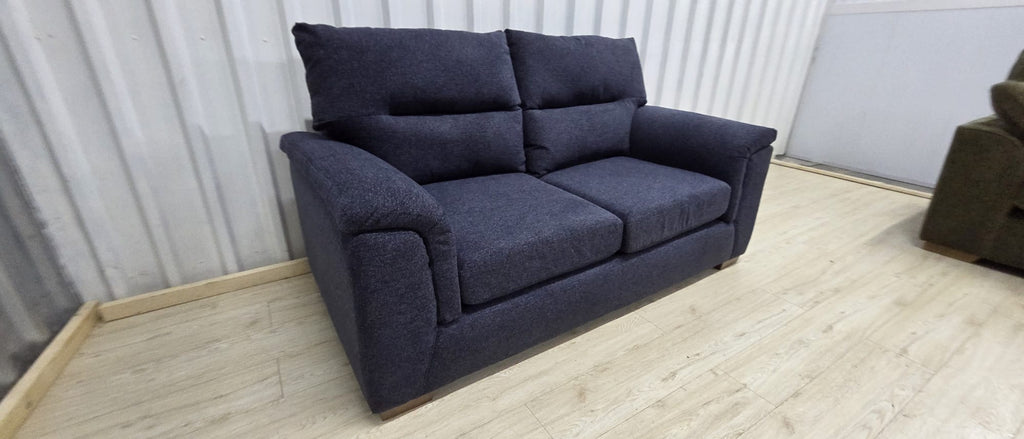 Next Hayden Navy Tweedy Chenille 2 Seater Small Sofa