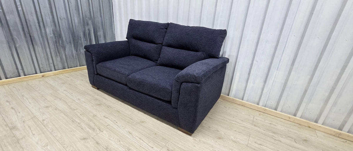 Next Hayden Navy Tweedy Chenille 2 Seater Small Sofa