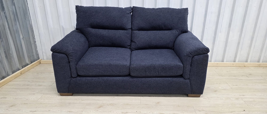 Next Hayden Navy Tweedy Chenille 2 Seater Small Sofa