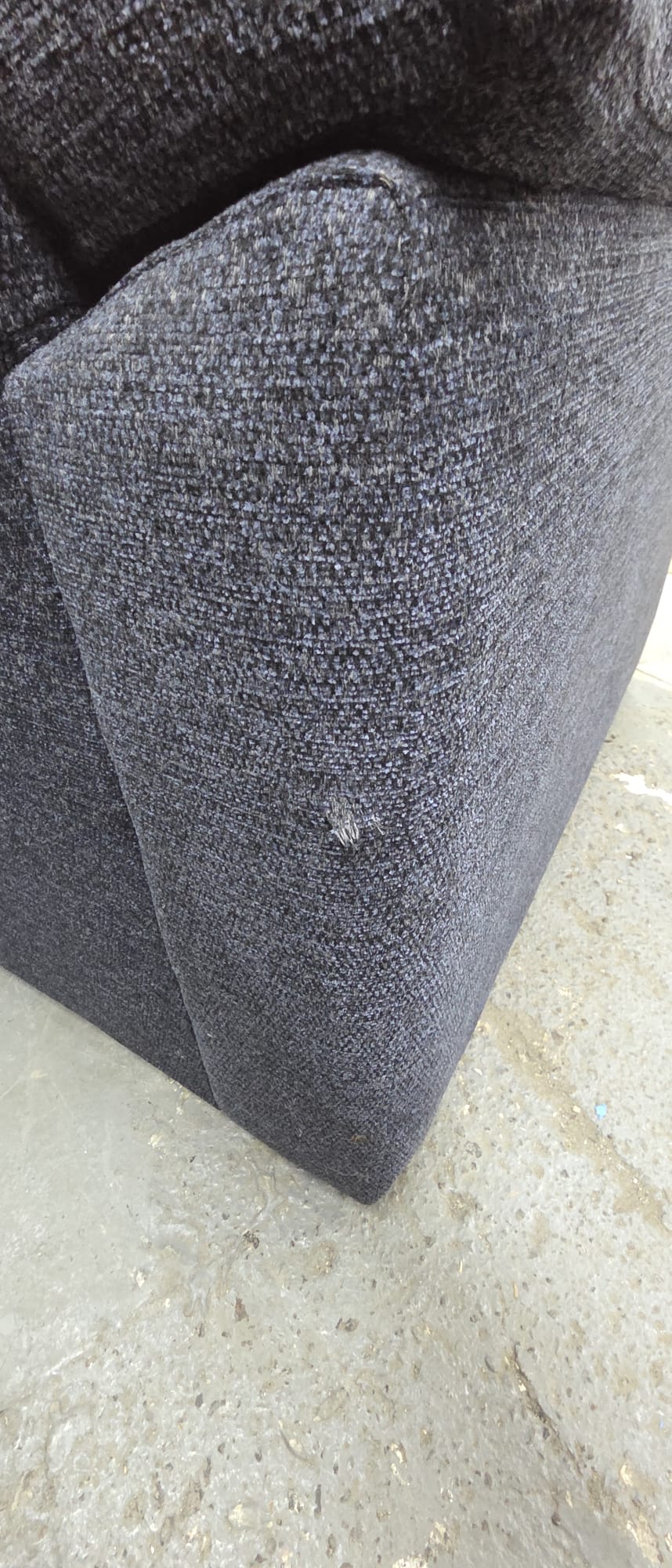 Next Hayden Navy Tweedy Chenille 2 Seater Small Sofa