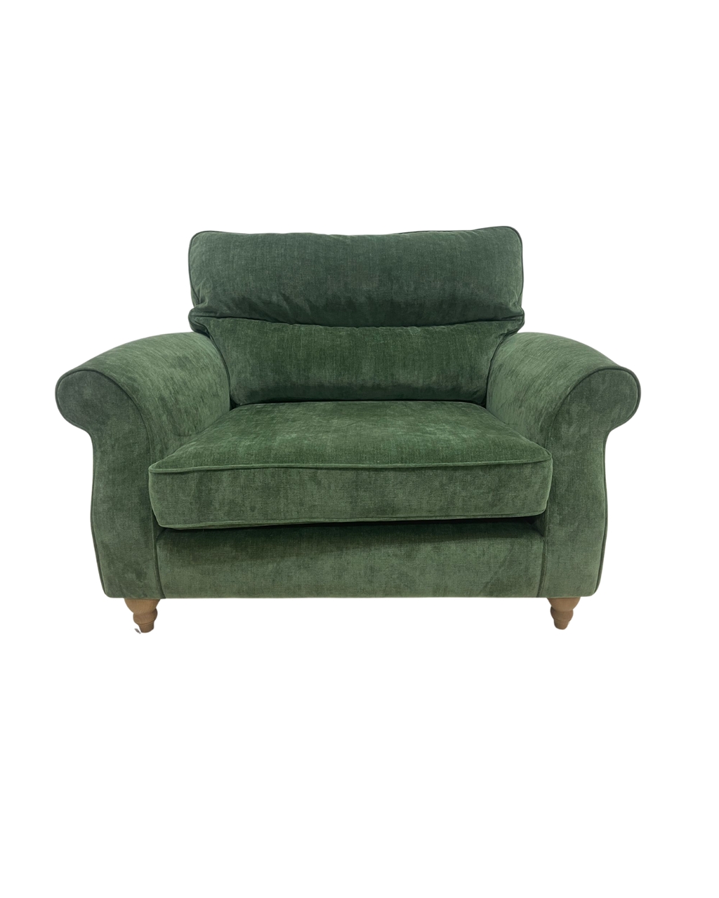 Next Ashford Highback Luxe Chenille Dark Green Snuggle Chair