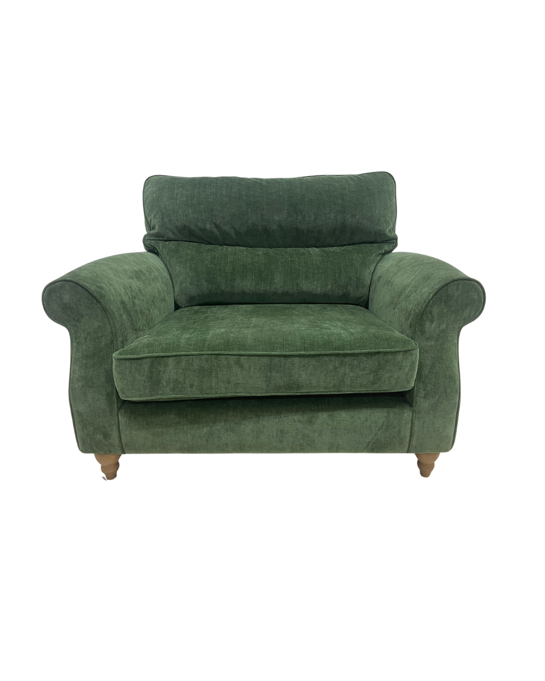 Next Ashford Highback Luxe Chenille Dark Green Snuggle Chair