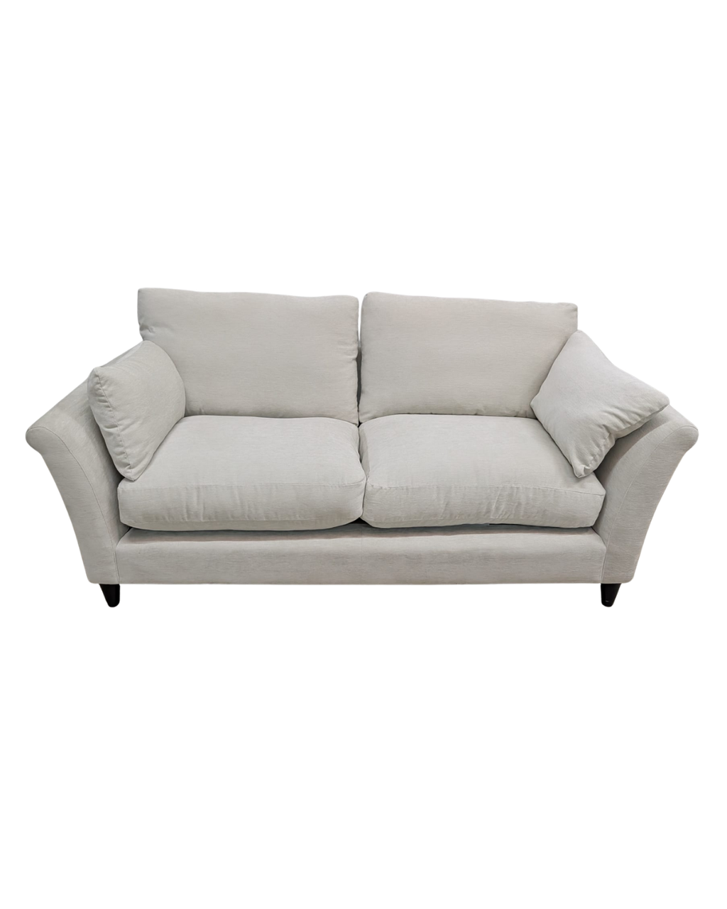 Next Hartley Relaxed Sit Plush Chenille Oyster 3 Seater Sofa