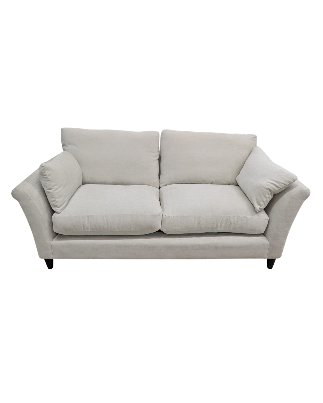 Next Hartley Relaxed Sit Plush Chenille Oyster 3 Seater Sofa
