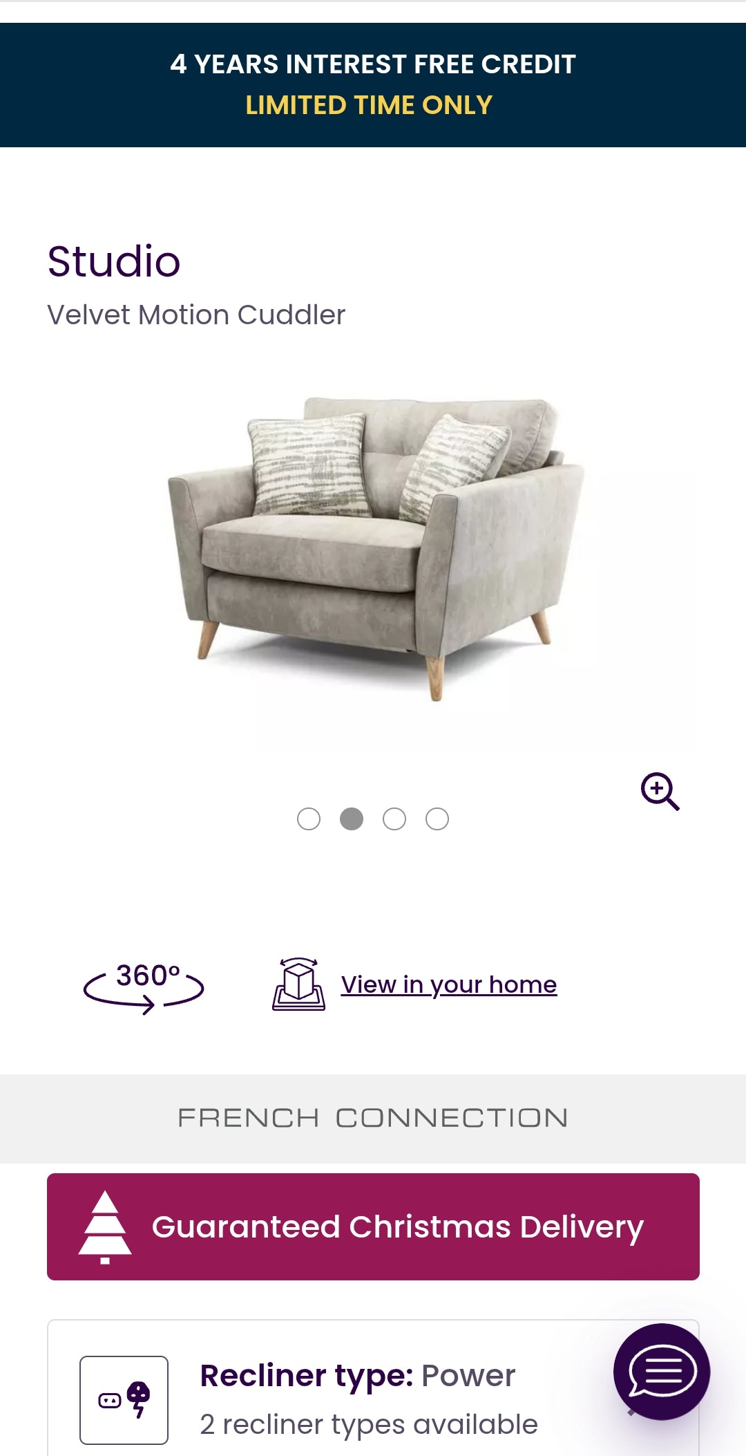 DFS Studio Velvet Motion Cuddle in Silver