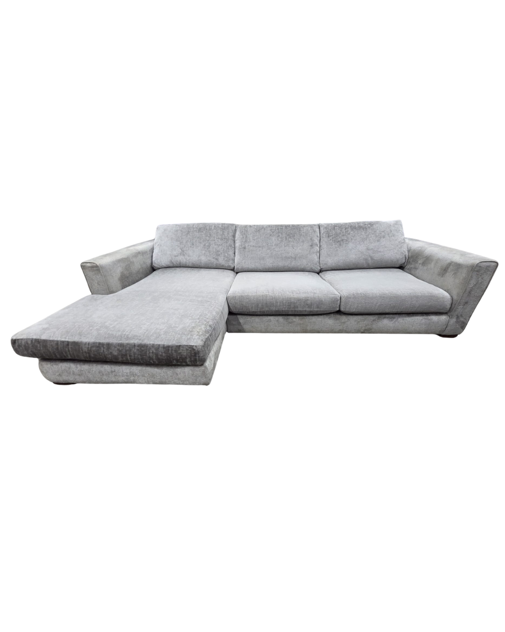 Sofology Majestica Corner Sofa – Silver/Grey Chenille