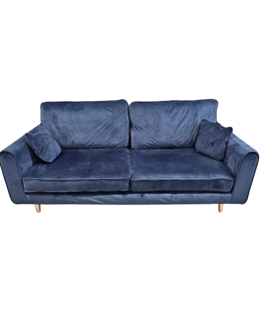Blue Velvet 3-Seater Sofa