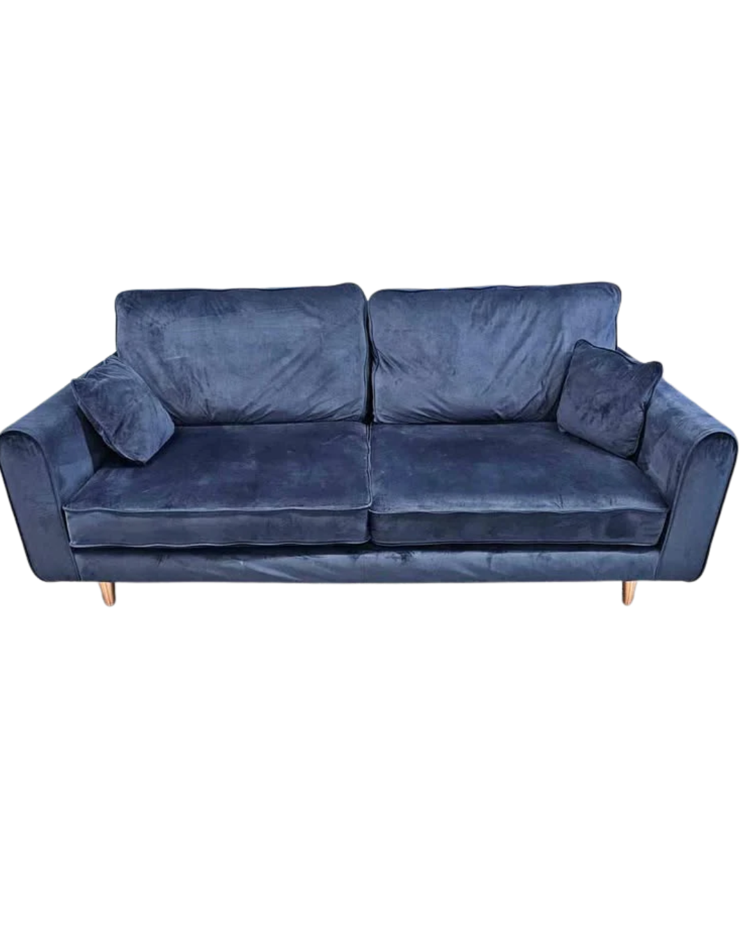 Blue Velvet 3-Seater Sofa