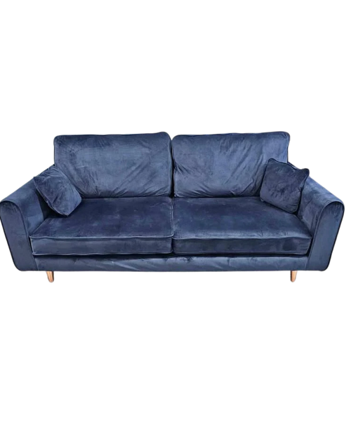 Blue Velvet 3-Seater Sofa