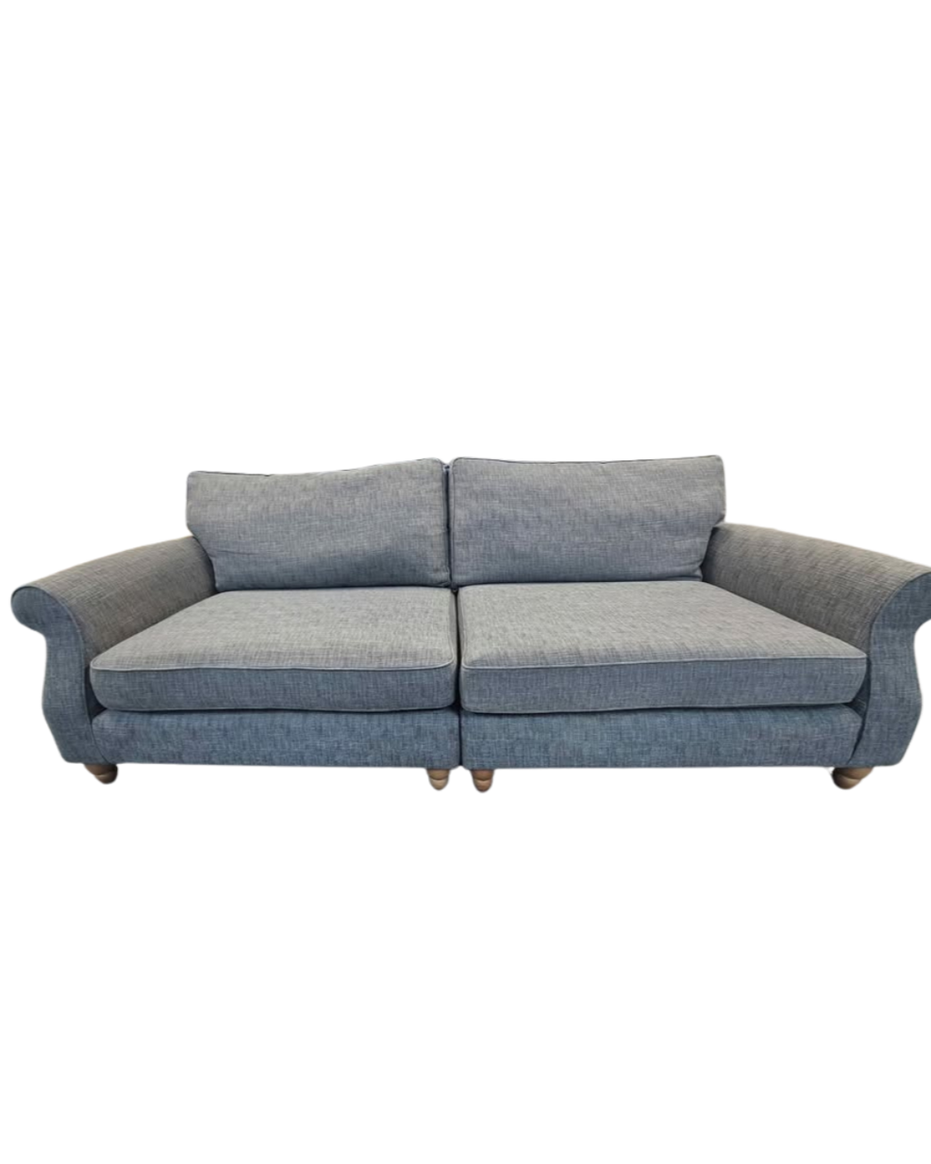 Next Ashford Chunky Bouclé Easy Clean 4-Seater Sofa – Mid Grey
