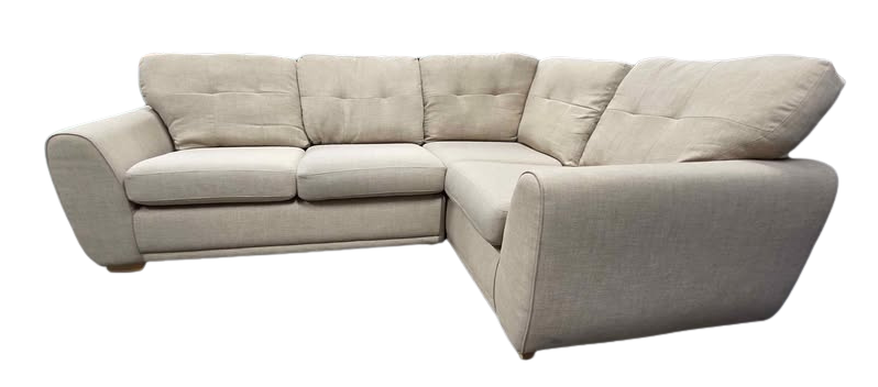 Beige sectional sofa on a white background