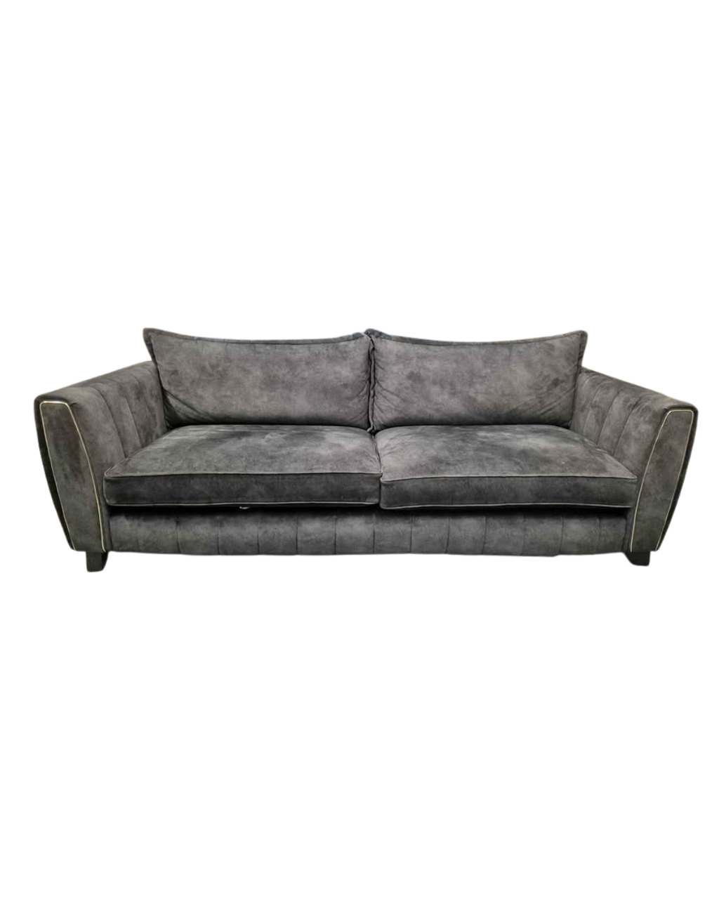 DFS Cherished Black Combination Formal 4 Seater Sofa