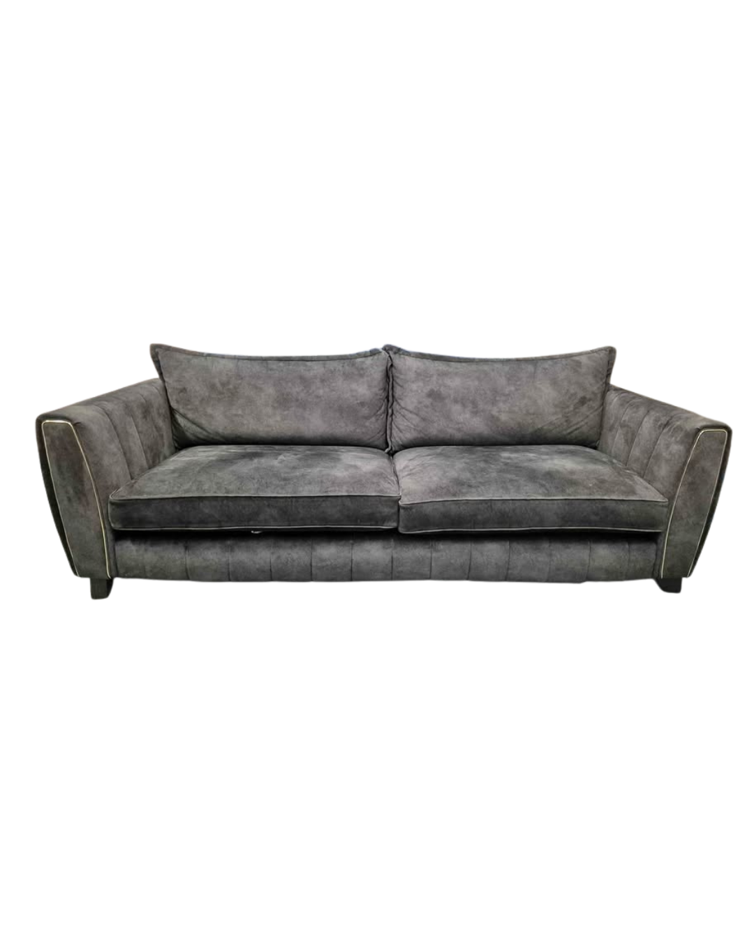 DFS Cherished Black Combination Formal 4 Seater Sofa