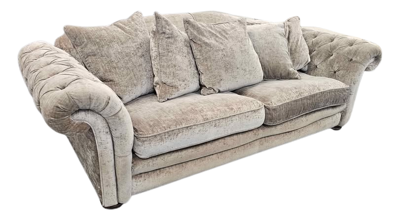 DFS Lochleven 4 Seater in a Mink Chenille Opulent Velvet