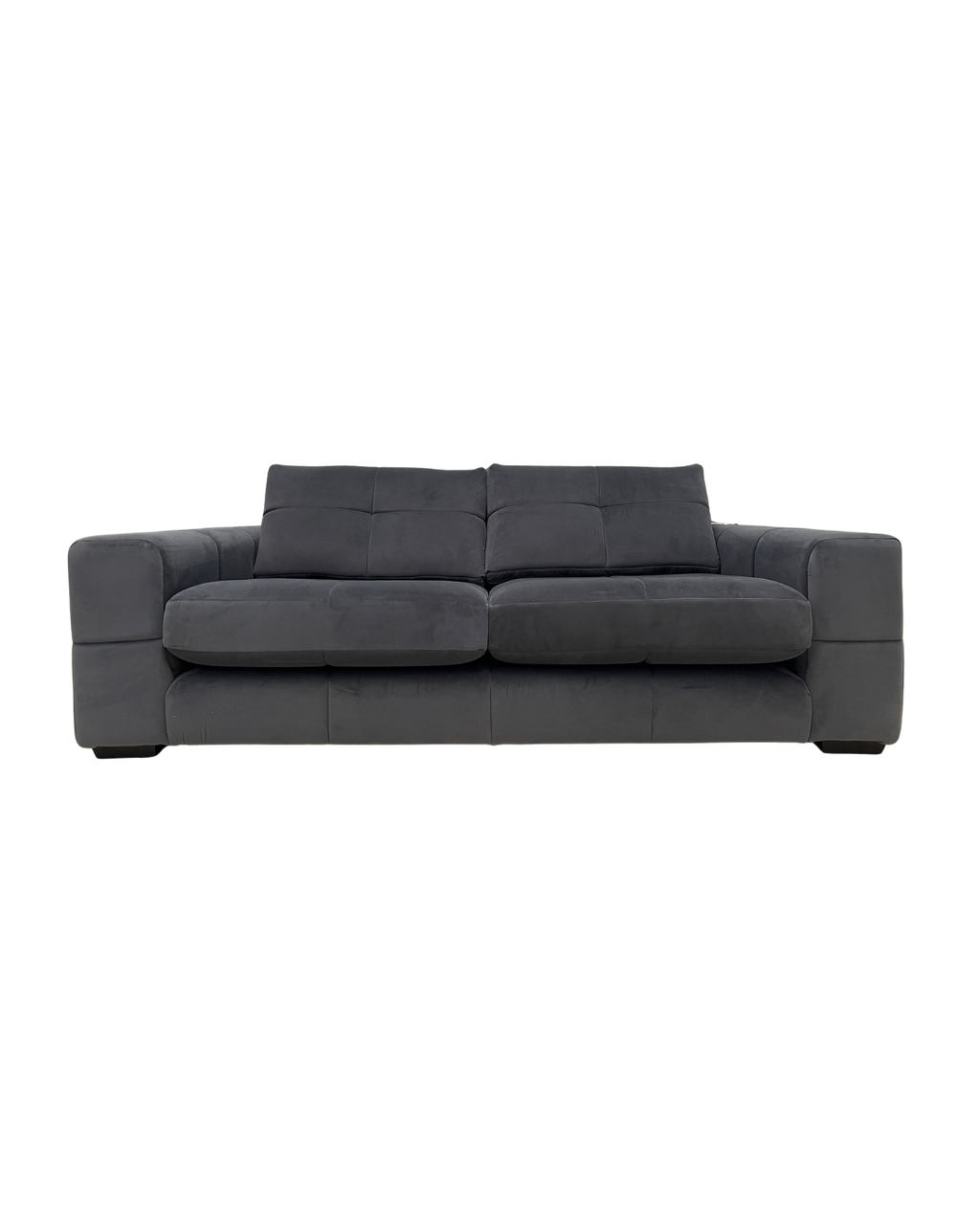 Next Brooke Sensual Velvet Charcoal Grey 3 Seater