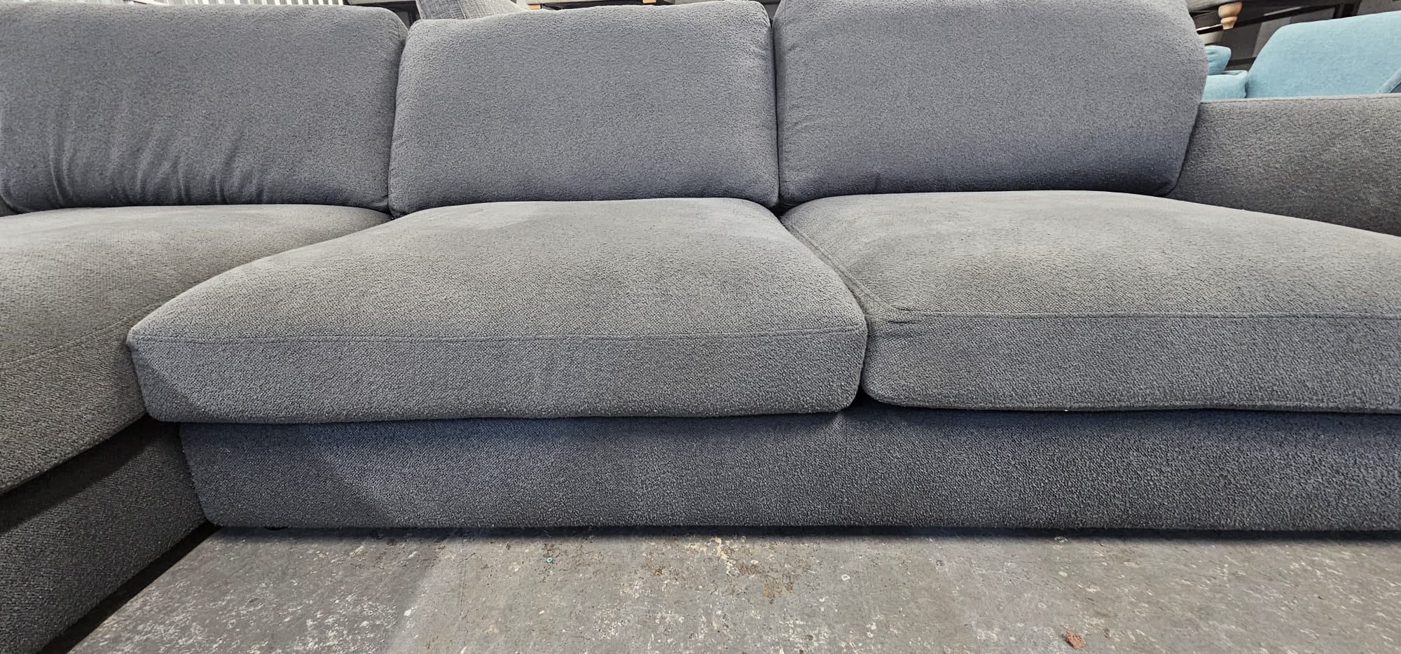 DFS Calix Charcoal Boucle Large Right-Hand Facing Sofa
