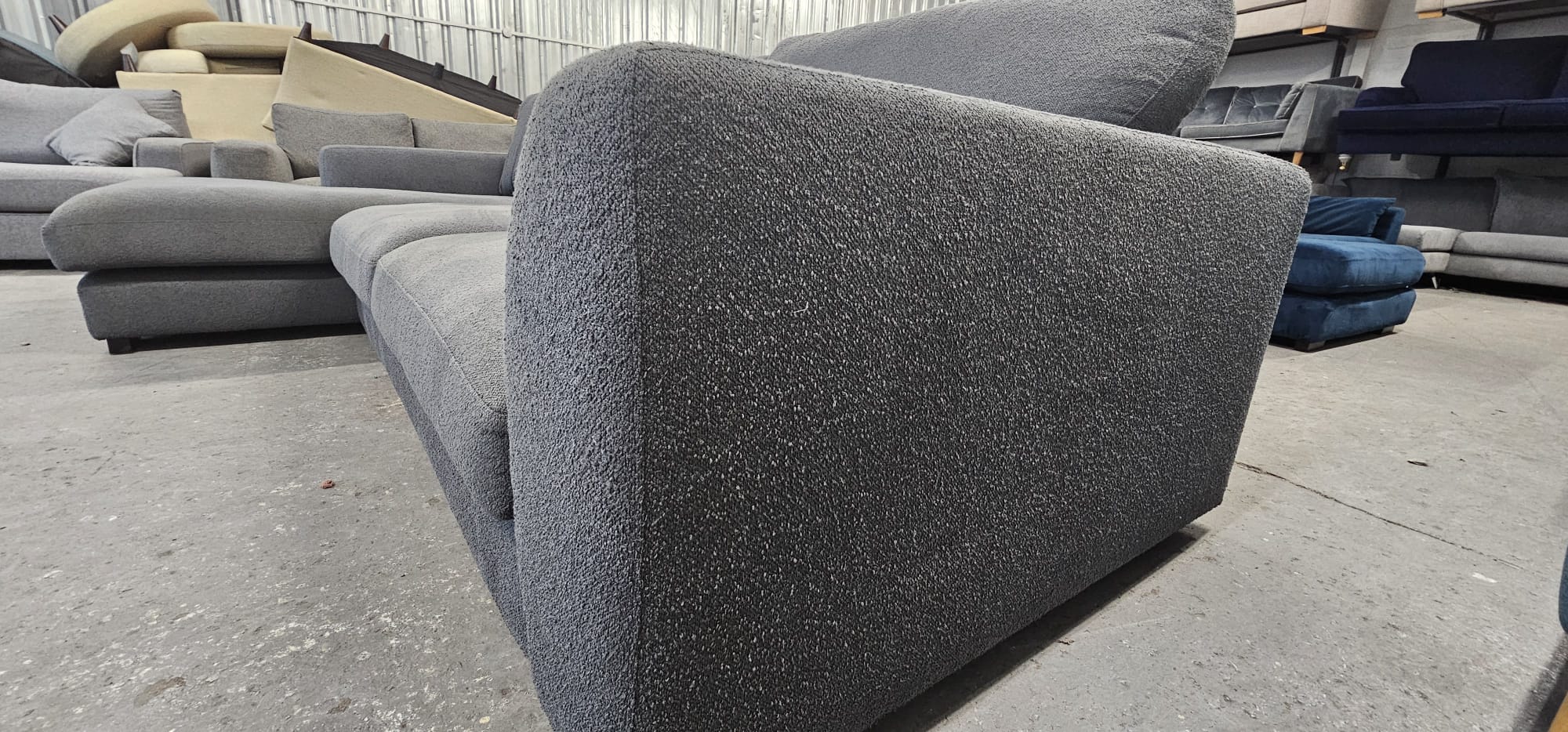 DFS Calix Charcoal Boucle Large Right-Hand Facing Sofa