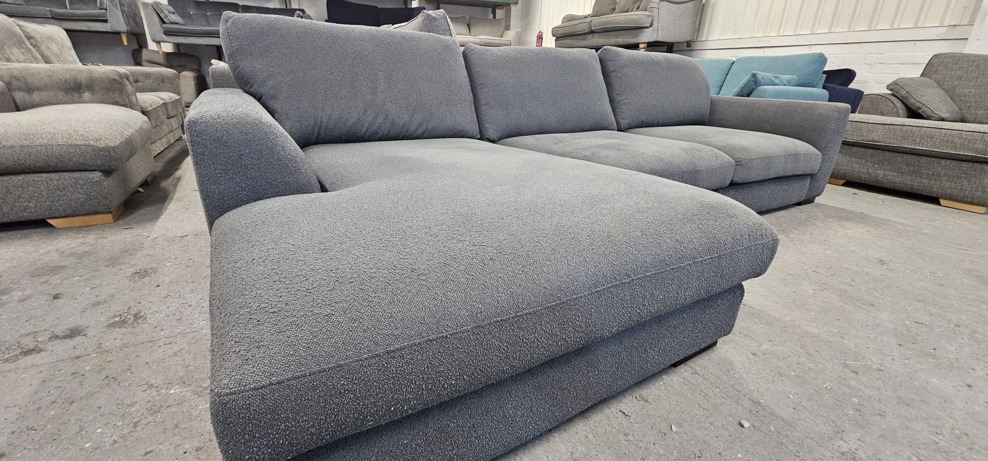 DFS Calix Charcoal Boucle Large Right-Hand Facing Sofa