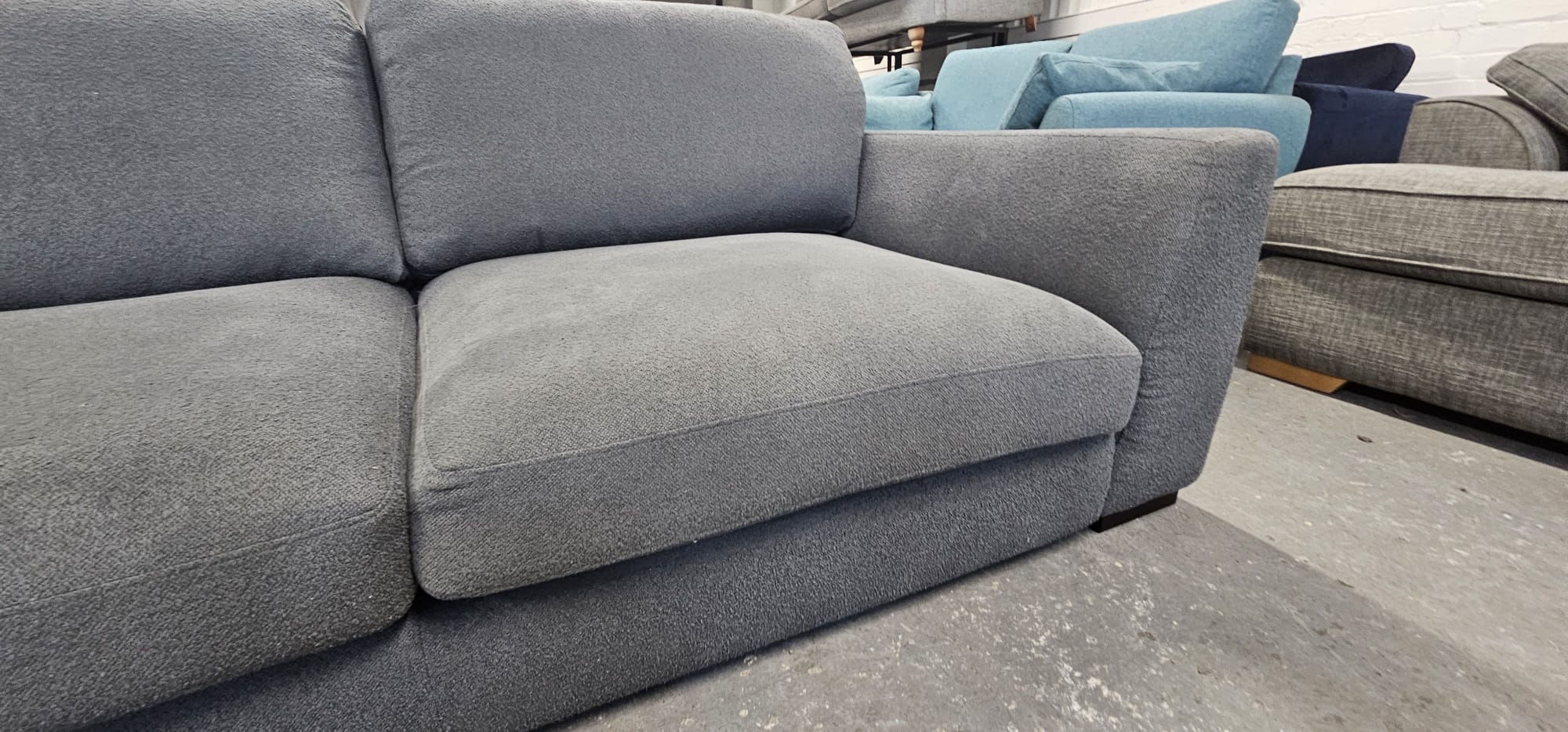 DFS Calix Charcoal Boucle Large Right-Hand Facing Sofa