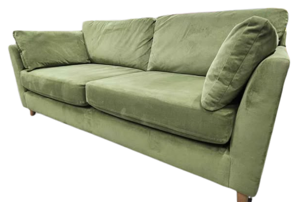 Debenhams Moss Green Velvet 3 Seater