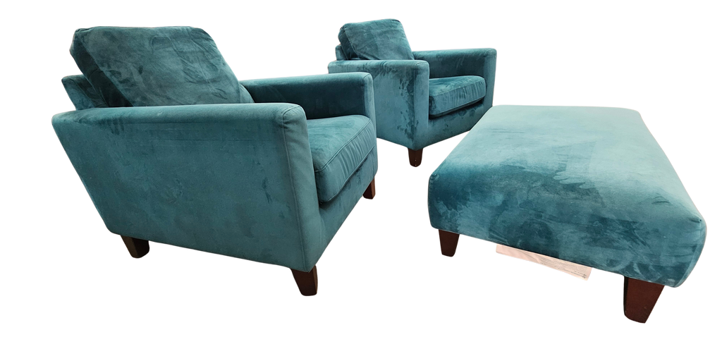 John Lewis – Teal Velvet Armchair