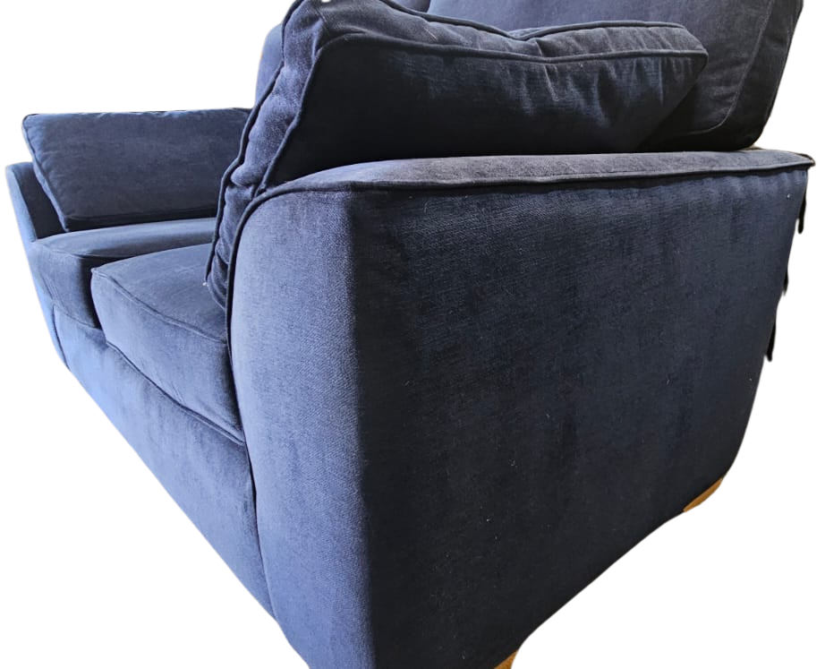 Medium Stamford High Back in Navy Fine Chenille