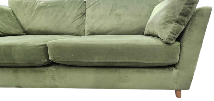Debenhams Moss Green Velvet 3 Seater