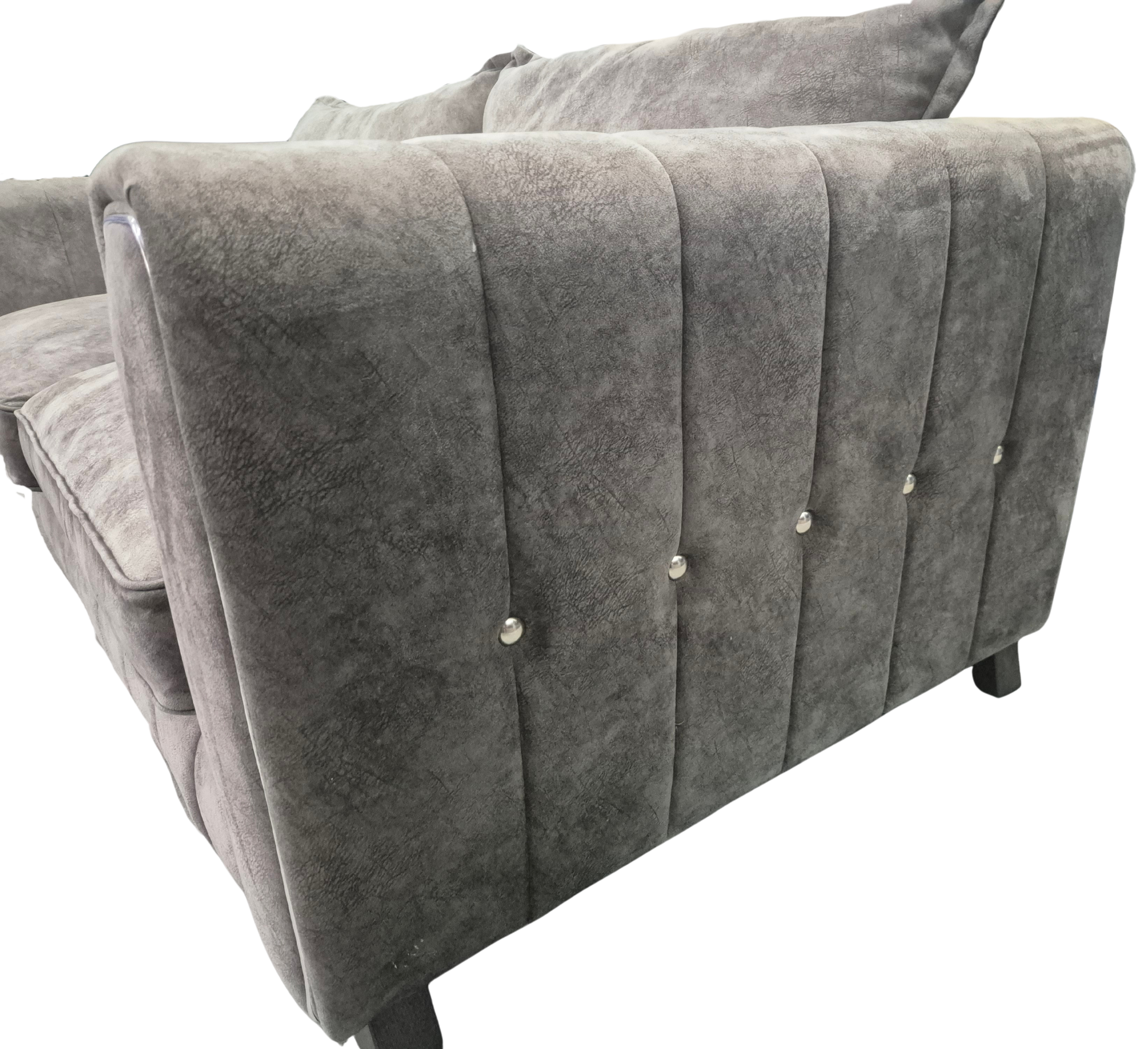 DFS Formal Back Charcoal Metallic Combination Cherished 4 Seater