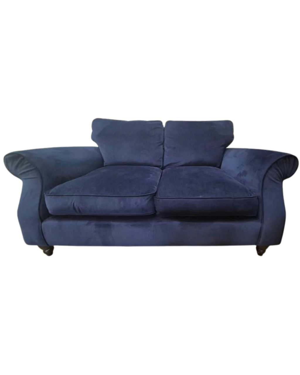 Next Navy Blue Velvet Ashford Small Sofa