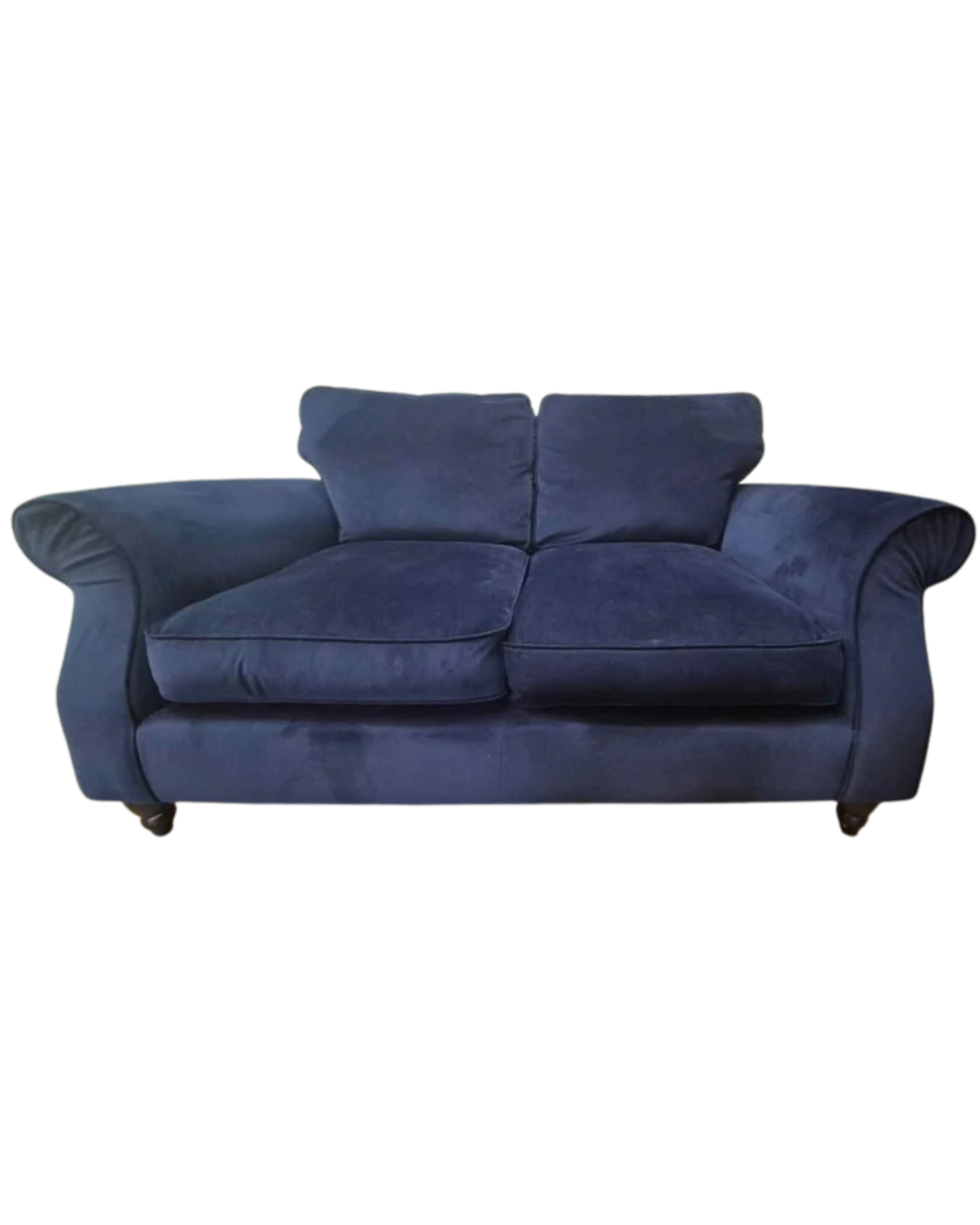 Next Navy Blue Velvet Ashford Small Sofa