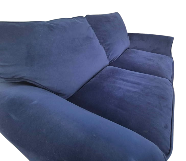 Next Navy Blue Velvet Ashford Small Sofa