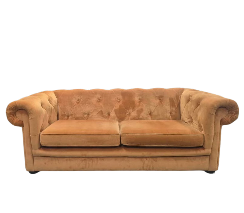 DFS Chesterfield Abbey Velvet 3 Seater + Storage Footstool