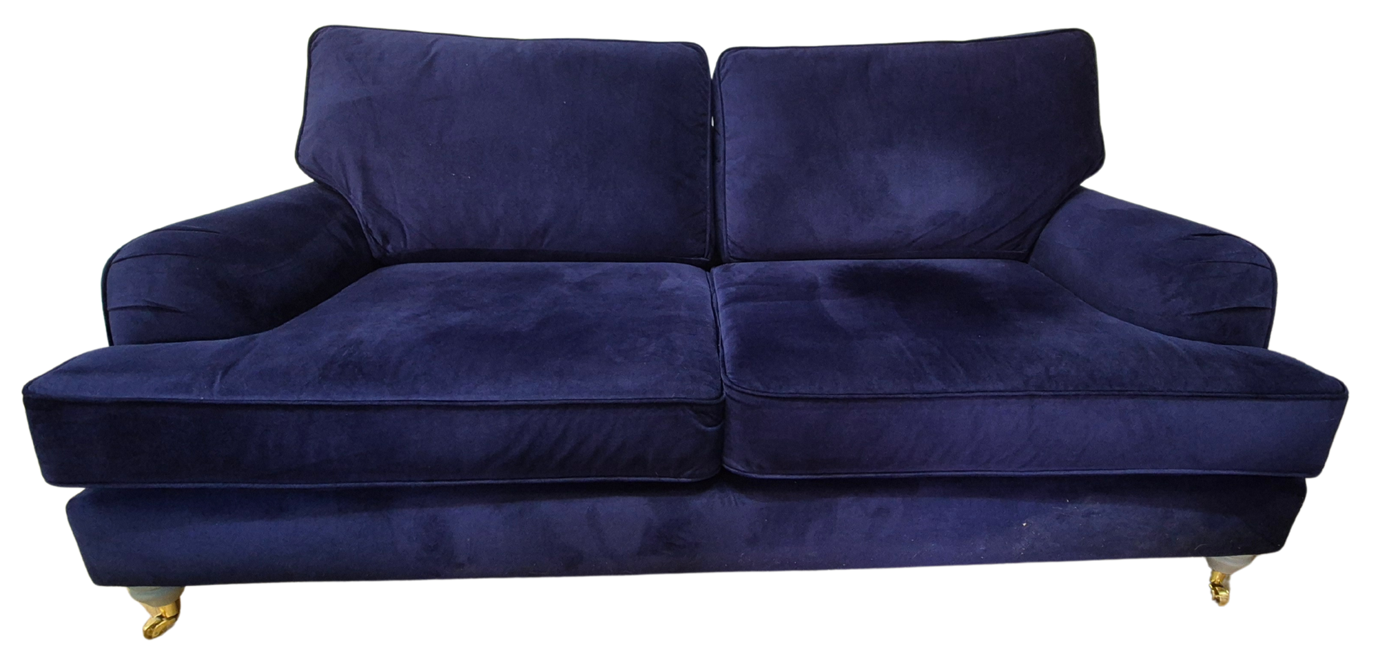 Navy Blue Velvet Made 3-Seater Sofa