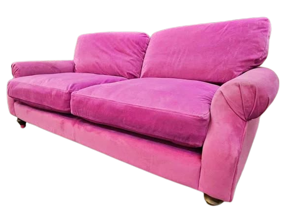 DFS Joules Cambridge 3-Seater Sofa – Magenta Pink Velvet