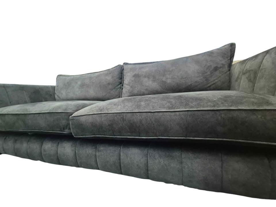 DFS Cherished Black Combination Formal 4 Seater Sofa