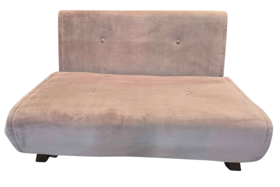Small MADE Pink Velvet Sofa Bed