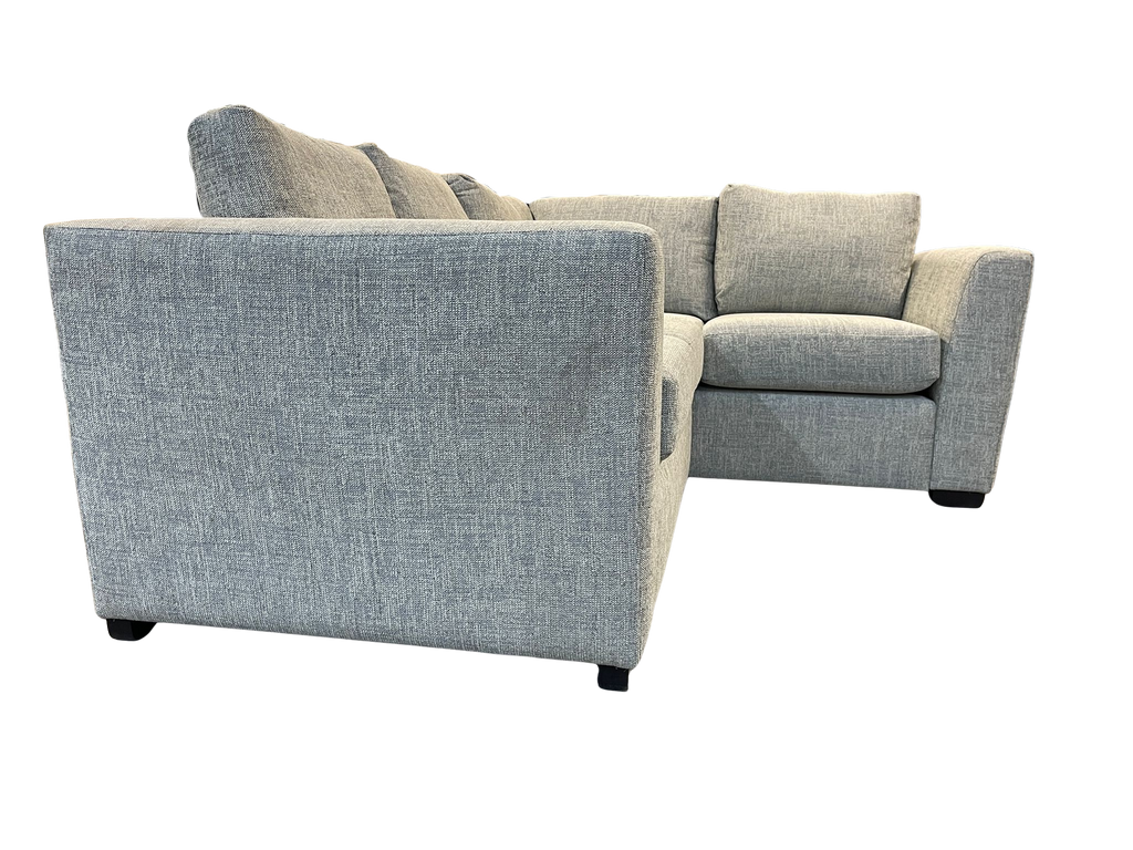 Textured Grey RHF Dual Armed Corner Sofa