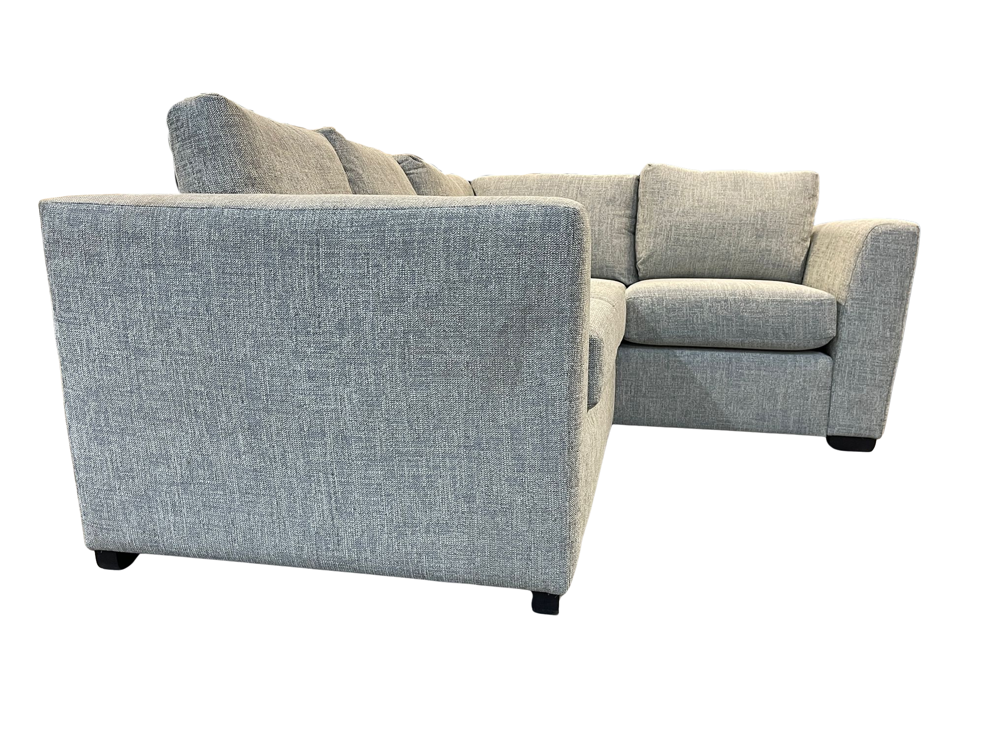 Textured Grey RHF Dual Armed Corner Sofa