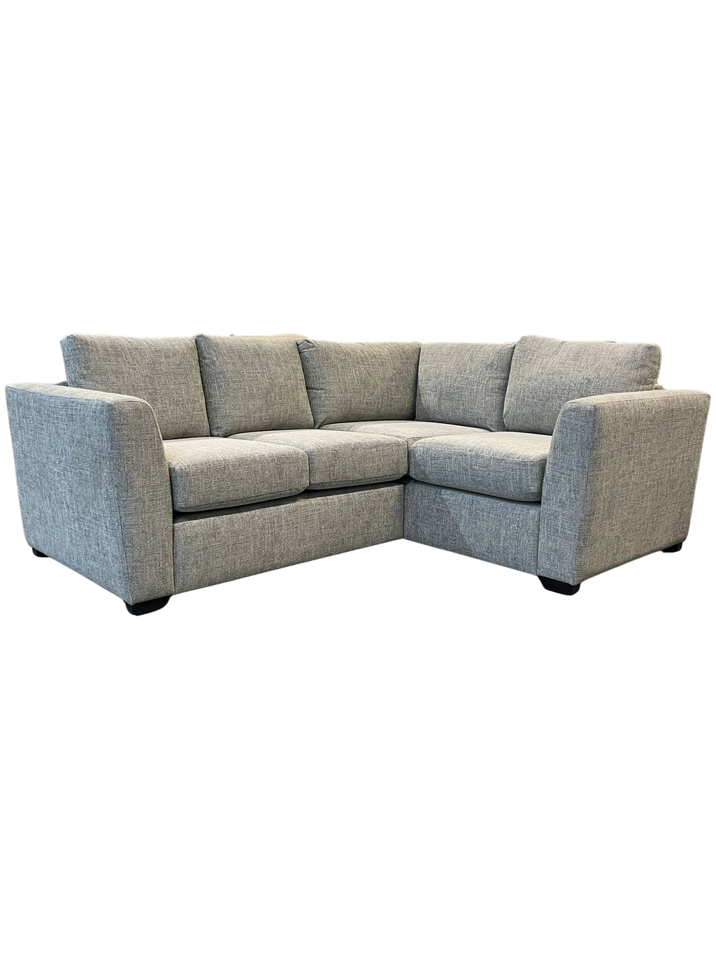 Textured Grey RHF Dual Armed Corner Sofa