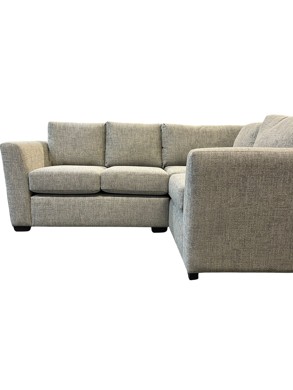 Textured Grey RHF Dual Armed Corner Sofa