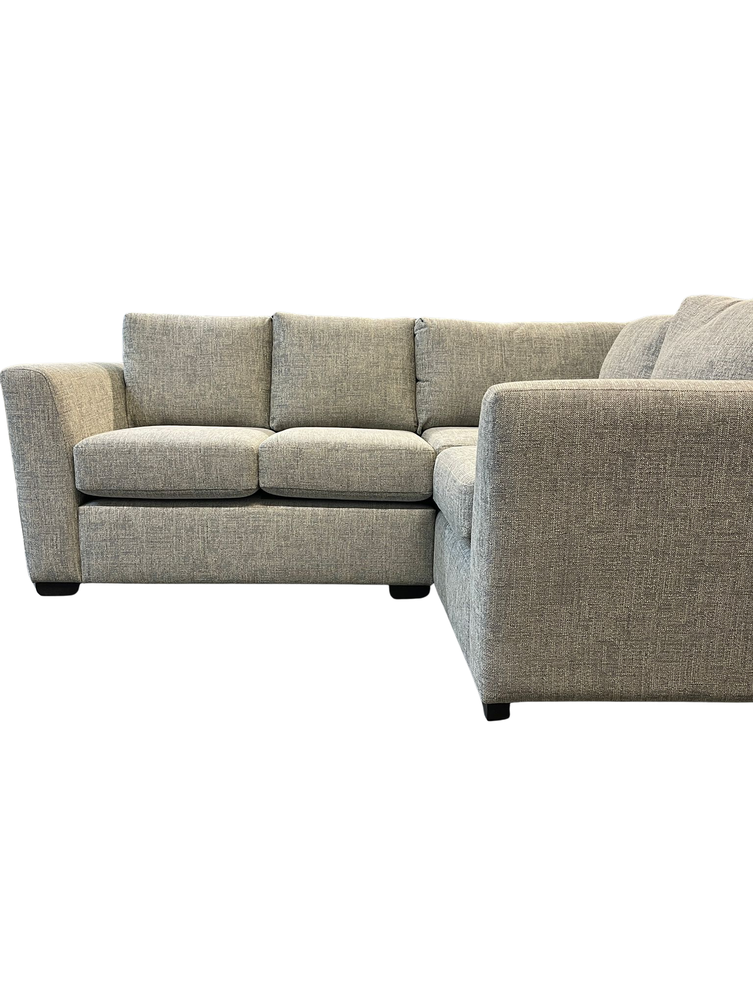 Textured Grey RHF Dual Armed Corner Sofa