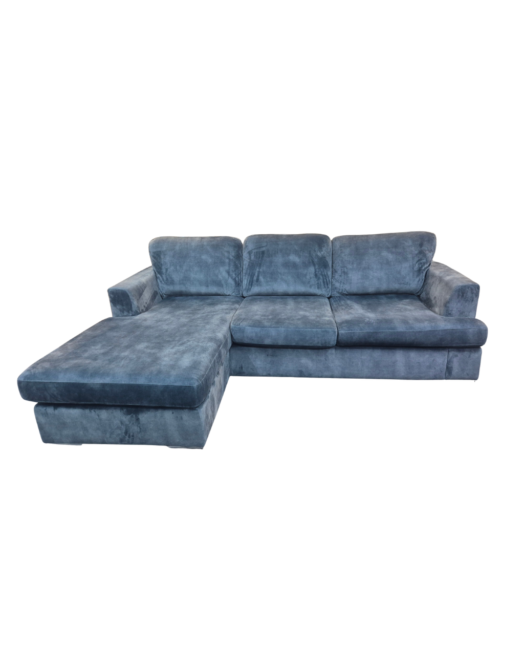 DFS Freya Blue Velvet 4 Seater Lounger