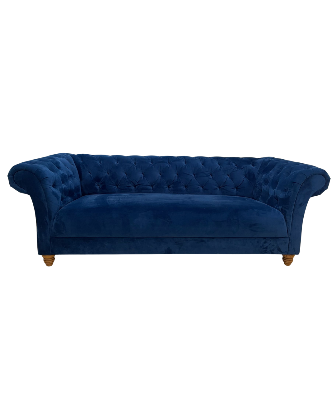 Oak Furnitureland Montgomery Royal Blue Velvet 3 Seater Sofa
