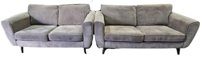 DFS Grey Chico 2 & 3 Seater Sofas