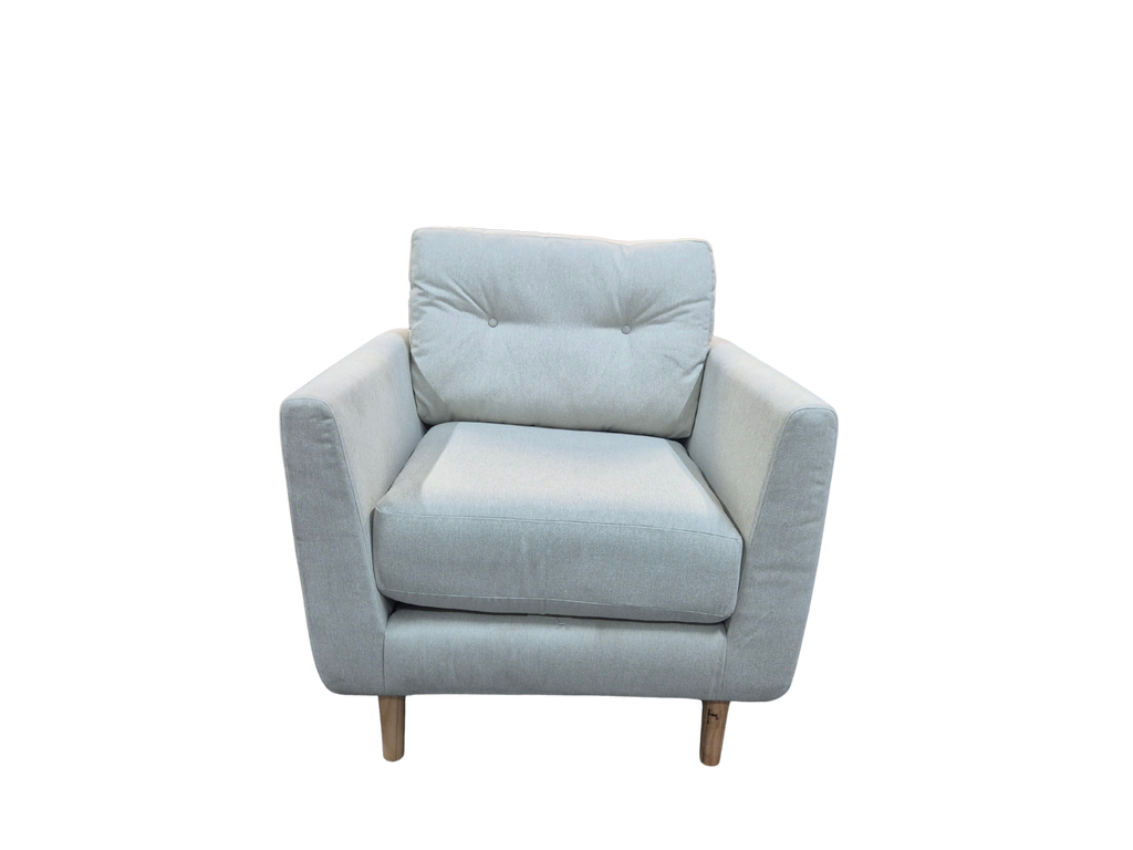 Oak Furnitureland Evie Rosa Sand Fabric Armchair