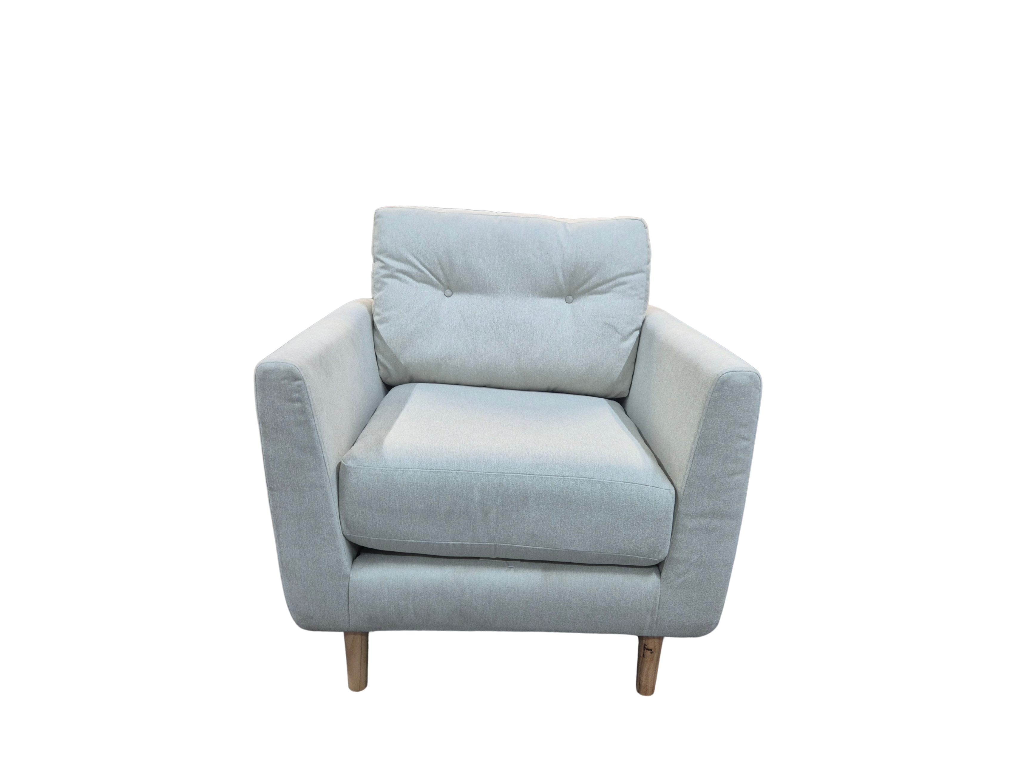 Oak Furnitureland Evie Rosa Sand Fabric Armchair