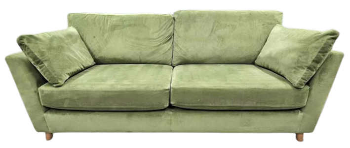 Debenhams Moss Green Velvet 3 Seater