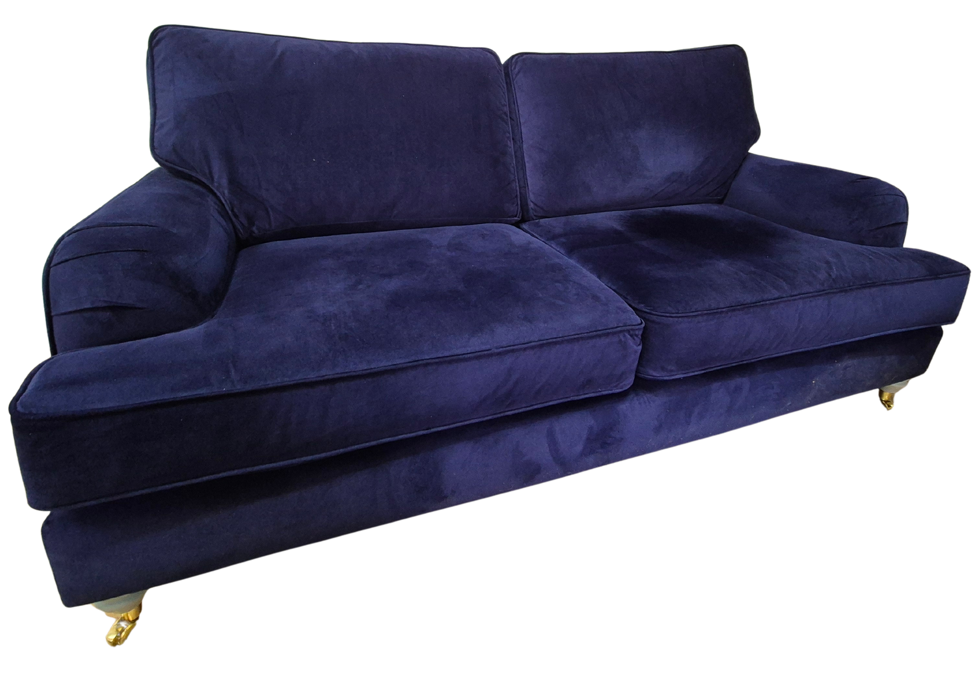 Navy Blue Velvet Made 3-Seater Sofa